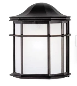 Westinghouse 66898 Textured Black on Cast Aluminum 1-Light Outdoor Wall Lantern - Picture 1 of 5