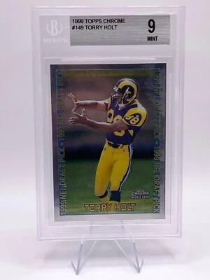 Torry Holt 1999 Topps Chrome #149 Rookie RC St. Louis Rams Graded BGS 9 MINT - Image 1 of 2