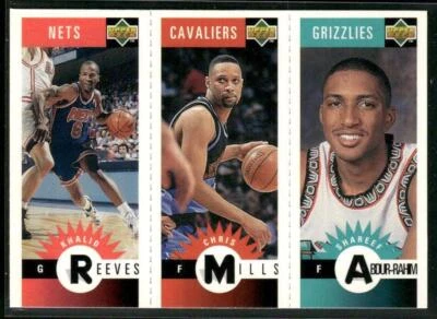 1996 Collector's Choice #M144/M105/M175 Reeves / Mills / Abdur-Rahim Mini-Cards - Image 1 of 2
