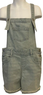 Cat And Jack Overall Shorts Girls Size 10/12 L Stretch Poly Rayon Spandex - Image 1 of 4