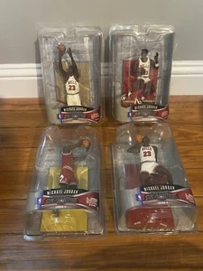 MICHAEL JORDAN UPPER DECK PRO SHOTS FIGURES! COMPLETE SET OF 4!! CHICAGO BULLS - Picture 1 of 5