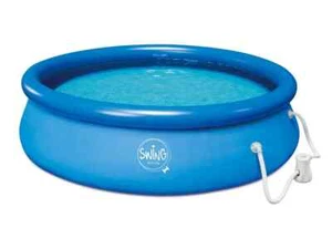 Quick Up Easy Pool Aufstellpool inklusive Filter Pumpe, blau, 366 x 366 x 76 cm - Bild 1 von 4