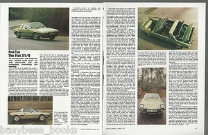 1976 FIAT X1/9 road test, X 1/9 sports car color photos British magazine article - Foto 1 di 1