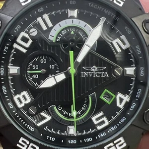 Orologio Invicta S1 Rally 26101 Uomo Rotondo Nero e Verde Analogico Cronografo Data💯 - Foto 1 di 12