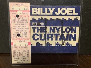 Billy Joel The Nylon Curtain Backstage Pass And Civic Arena Ticket Nov 9 1979 - Picture 1 of 1