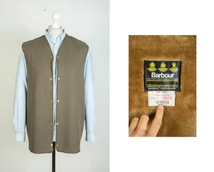 Barbour Warm Pile Lining Liner Brown Vest Gilet Size 44 - Picture 1 of 6