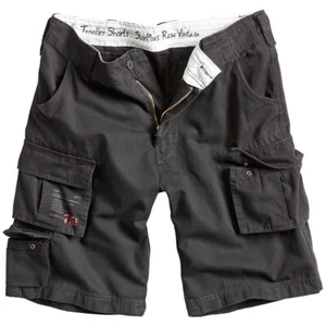 Surplus Trooper Cargo Shorts Mens Cotton Combat Hiking Bermudas Outdoor Black - Picture 1 of 11