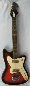 1960's H15 Bobkat Holiday Brand Vintage Electric Guitar, Gold Foils & CASE - Picture 1 of 24