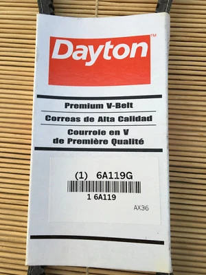 DAYTON PREMIUM V-BELT 6A119G, NUEVO Foto 1 de 2