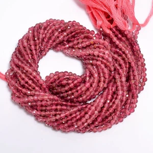 Rubylite Tourmaline Gemstone Rondelle Shape Faceted Beads 3X3mm Strand 13" GB285 - Picture 1 of 2