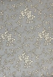 DAINTY BLUE ON BLUE FLORAL 100% COTTON VINTAGE FABRIC - Picture 1 of 2