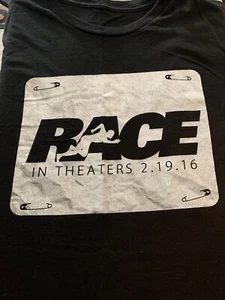 Race Jesse Owens Movie Promo T Shirt Mens Black Large Olympics 2016 Film Rare - Picture 1 of 5