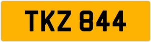 TKZ 844 T 3x3 DATELESS PRIVATE NUMBER PLATE TOM TONY TEL TOD TODD TAM TAJ TRACE - Picture 1 of 1