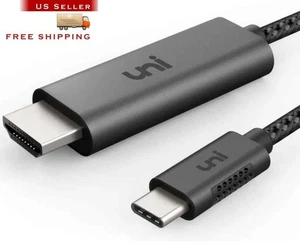 USB C to HDMI Cable for Home Office | 6ft 4K@60Hz, uni USB Type C to HDMI Cable  - Picture 1 of 9