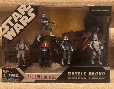 Star Wars Clone Wars Battle Packs ARC-170 Elite Squad Figures NOS Troopers Droid - Image 1 of 4