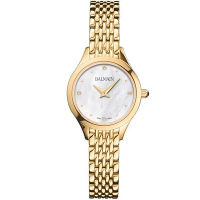 Balmain de Balmain 25 毫米白色珍珠母表盘女士腕表 B49303385U — 第 1/4 张图片