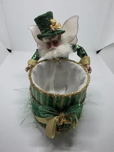 Mark Roberts Leprechaun Fairy Candy Box Container St Patrick Gold Decoration HTF - Picture 1 of 5