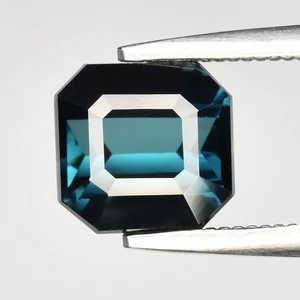 💎 1,91ct IF Achteck natürlicher grünlich blauer Indicolith Turmalin - unbeheizt, Edelstein - Bild 1 von 4