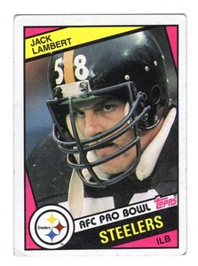 1984 Topps NFL Jack Lambert #167 Pittsburgh Steelers AFC Pro Bowl Kent State - Picture 1 of 2