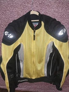 Joe Rocket Summer Motorcycle Jacket, Yellow/Black Large Protective Riding Gear - Picture 1 of 6