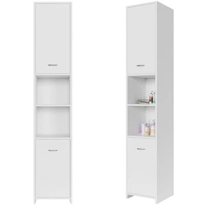 CASARIA® Hochschrank Badschrank Badezimmerschrank 30 cm Breit Schrank Regal Weiß - Bild 1 von 4