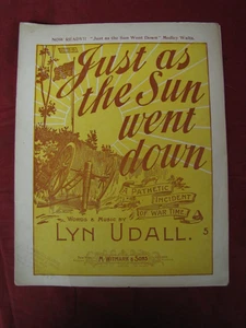 Antico spartito musicale del 1900 "Proprio come tramontava il sole" #35 - Foto 1 di 9