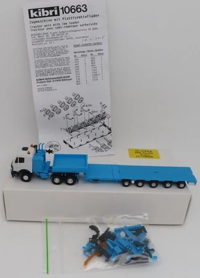 Kibri 10663 1/87 Camion MB Sk 2650 3 Assi Con Rimorchio Surbaissee + Istruzioni - Immagine 1 di 4