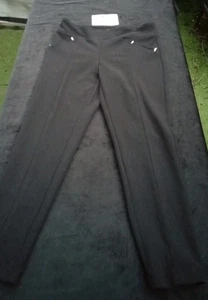 Schwarze Bundfaltenhose mit Stretchbund für Damen Größe PM von SOHO Apparel B13 - Bild 1 von 8
