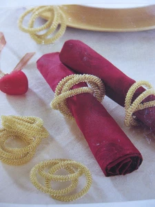 neu von TCM 6 x goldene Serviettenringe feines Metall glitzer festlich edel - Bild 1 von 6