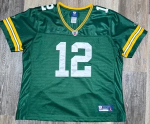 Green Bay Packers Aaron Rodgers #12 Reebok Jersey Women's XL Stitched Authentic - Picture 1 of 11