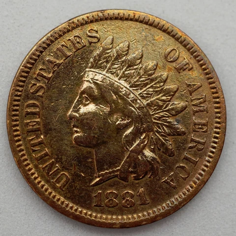 1881 Indian Head Cent - AU Details Cover