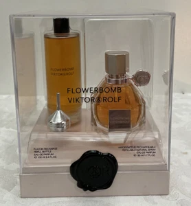VIKTOR ROLF FLOWERBOMB 100ml Refill bottle & 50ML SPRAY 2PC GIFT SET - Picture 1 of 10