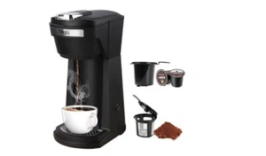 WHT MAKER Single Serve Coffee Maker, Mini Coffee Brewer for K-Cup Black - Picture 1 of 8