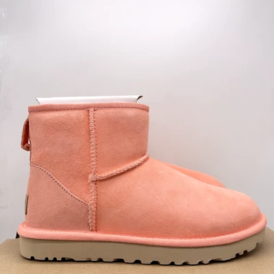 NEW Ugg Classic Mini II Boot Starfish Pink Suede 1016222 Womens Size 7 - Image 1 of 4
