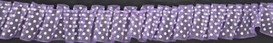 lavender white organza polka dot 1&1/2" pleated nylon organza trim 11 yards - Picture 1 of 1
