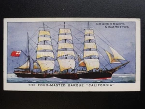 No.41 FOUR MASTERED BARQUE CALIFORNIA The Story of Navigation - Churchman 1937 - Picture 1 of 1