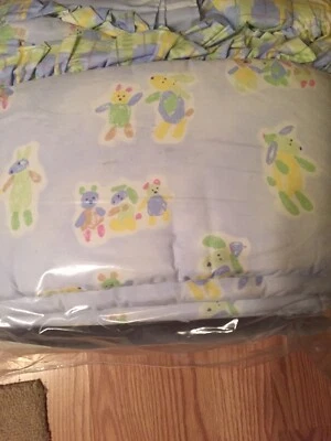 Blue Yellow Plaid Baby Crib  Comforter Set - Image 1 of 4
