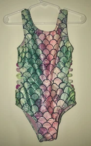 Wonder Nation XS (4T-5T) Girls Multi-color One Piece Mermaid Swimsuit - Picture 1 of 6