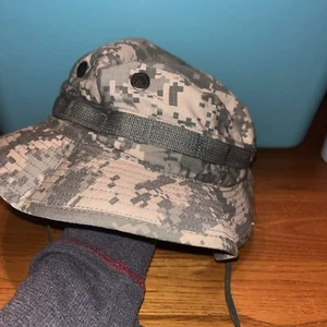 Ejército Combate Sol Sombrero Camuflado Para Hombres Talla 7-3/8 Uniforme Tipo IV Bernard Cap Co - Imagen 1 de 7
