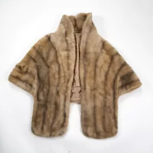 Vintage Regina Glenara by Glenoit Womens Faux Fur Shawl Cape Glam MCM Retro 60s - Picture 1 of 12