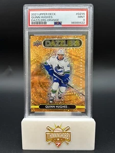 2021-22 Upper Deck Dazzlers Orange #DZ-95 Quinn Hughes PSA 9 Canucks - Picture 1 of 2