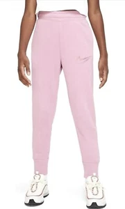 Nike Girl’s NSW Fleece WC Pants Elemental Pink/Metallic Gold DV3230-698 Size L - Picture 1 of 5