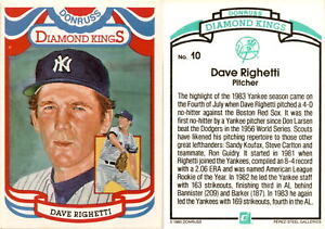 Dave Righetti 1983 Donruss Diamond Kings Baseball Card 10  Yankees