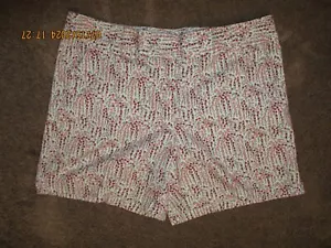 Ann Taylor LOFT Signature Shorts Size 12 Colorful Mod Floral Print EUC - Picture 1 of 10