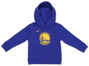 [9Z2B3BAWX-WAR] Preschool Nike NBA Golden State Warriors Club Fleece Logo Hoodie - Picture 1 of 1