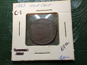 1829 Classic Head Half Cent - C-1 - Vintage 2x2 - Better Grade