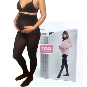 Maternity Tights Pregnancy Hosiery Mama 40 DEN Non Toxic M-XL Black FEELING - Picture 1 of 6
