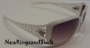 Women's Rectangle White Bling Fashion Eyewear Sunglasses 430 - Picture 1 of 3