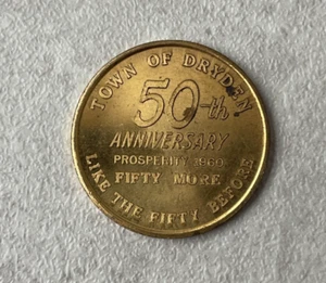 1960 Dryden 50th Anniversary Token JSS - Picture 1 of 2