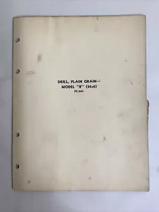 1952 John Deere Parts Catalog PC-247 Model B Plain Grain Drill Shop Copy - Picture 1 of 6